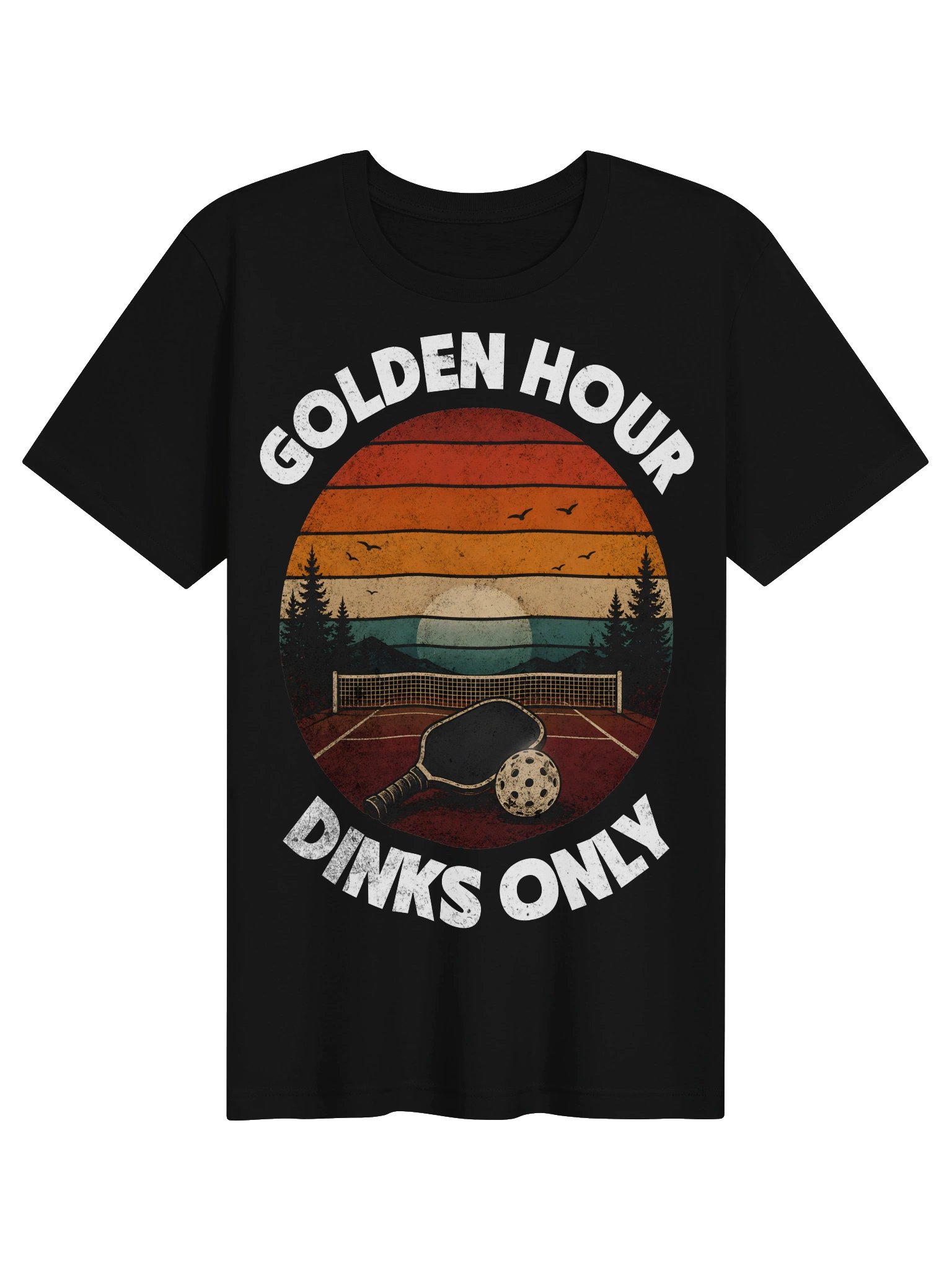 Golden Hour Dinks Only Pickleball Shirt – Funny Pickleball Tee product image (2)