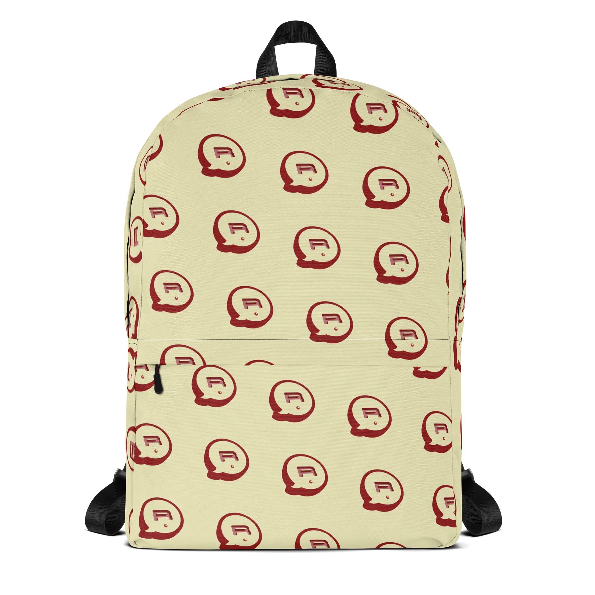 Run Button Logo All Over Print Backpack - Red product image (1)