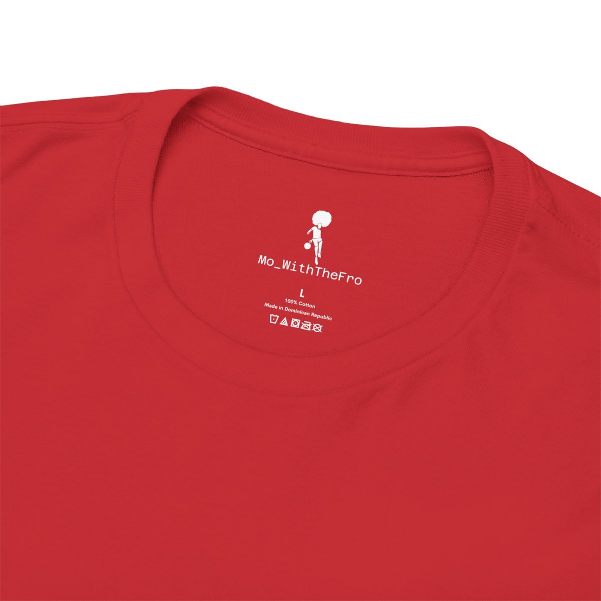 Mo_WithTheFro Cotton T-Shirt With White logo Red product image (3)