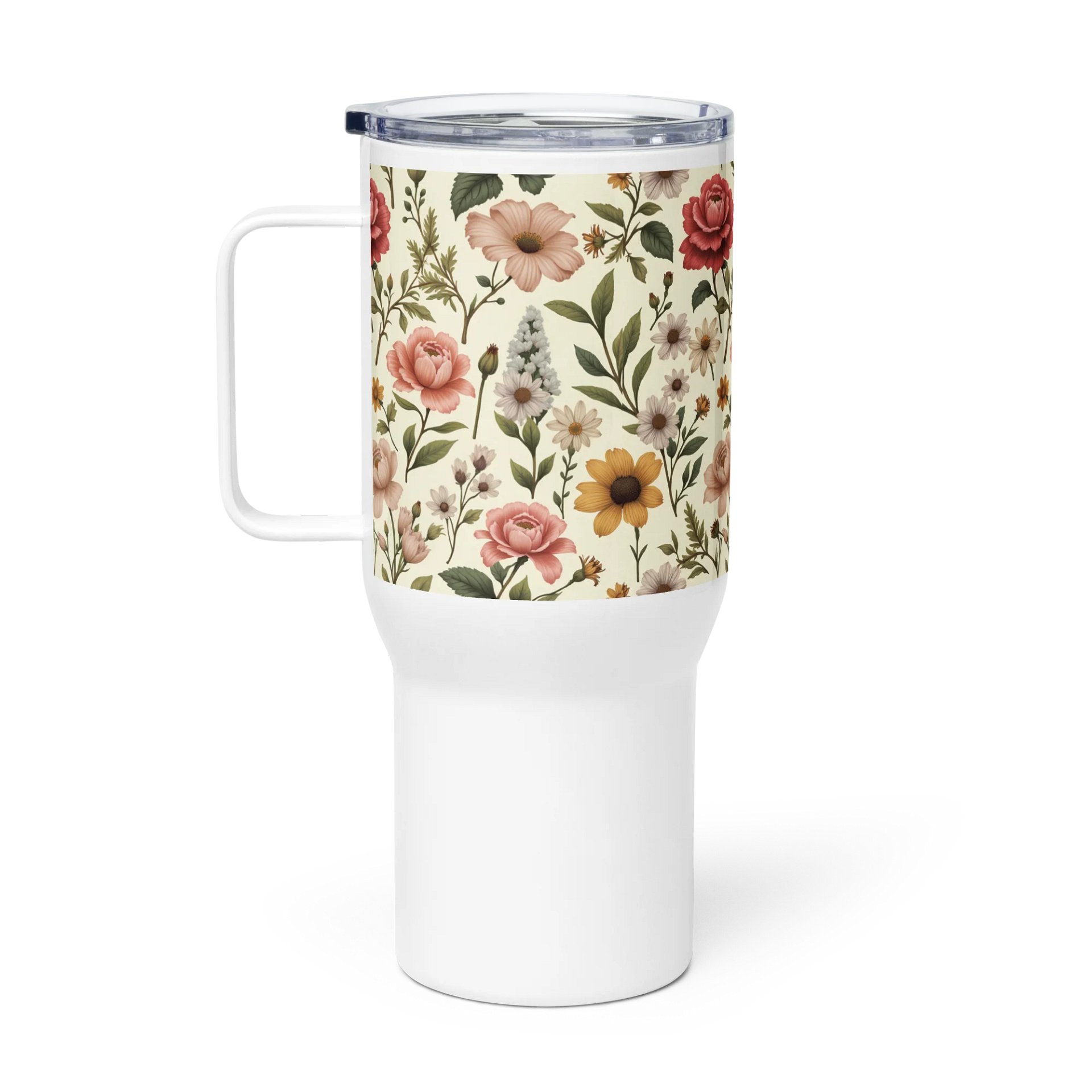 Vintage Elegance Floral Travel Mug product image (1)