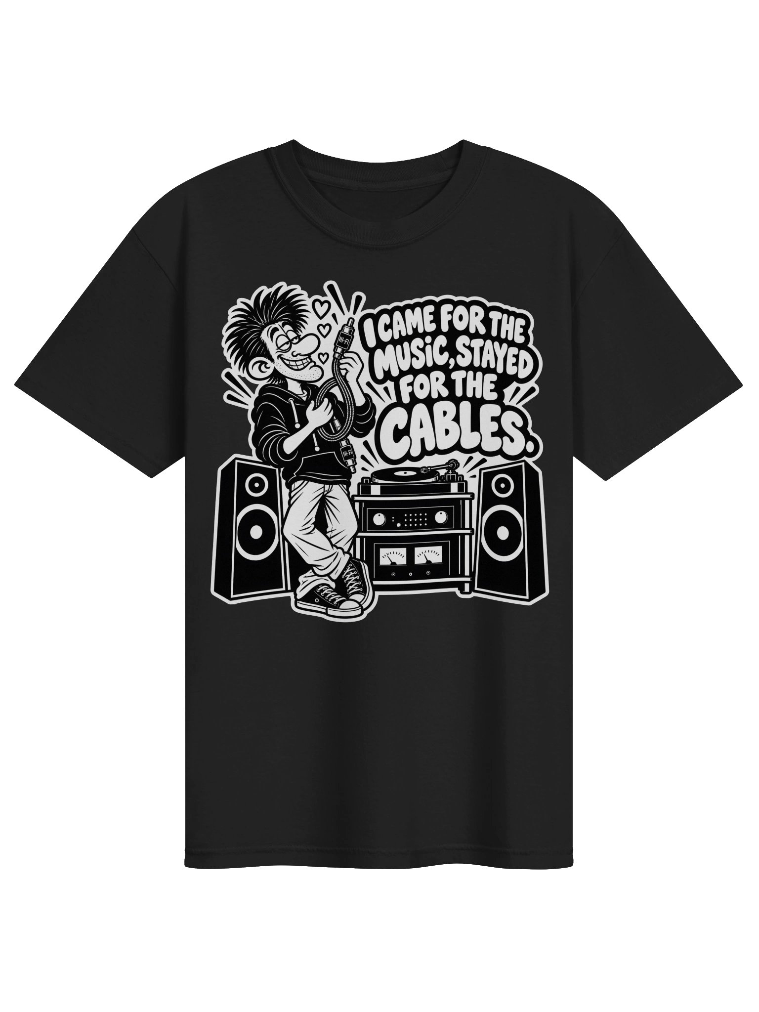 I Came For The Music, Stayed For The Cables - Dyed Heavy T-Shirt product image (1)