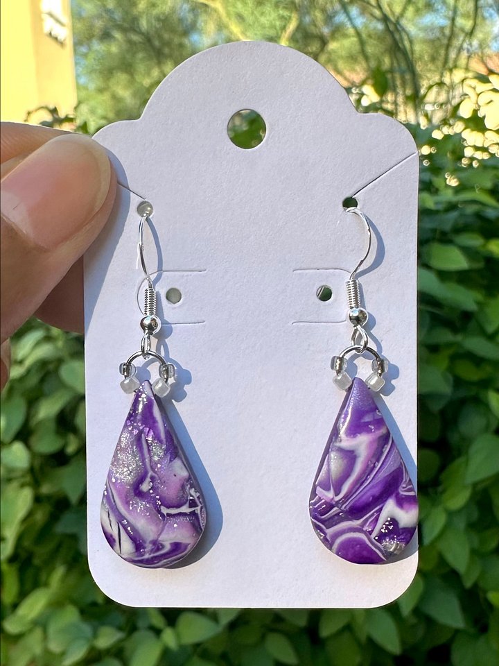 Agate Whirl Teardrop Earrings product image (1)