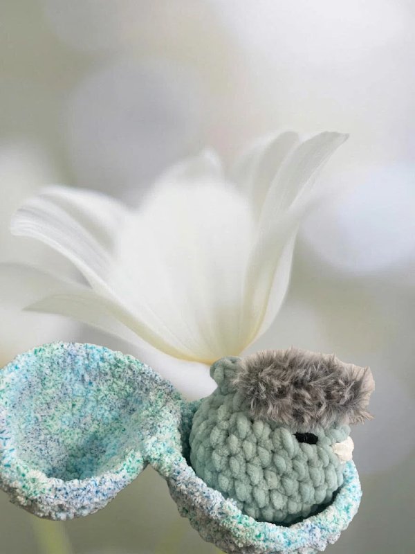 Chicken Squad - Marina is Baby Safe Soft Teal Chichen in a Variegate Blue/Teal Egg product image (1)