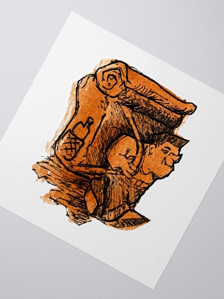 Watercolour Blobs Sticker- Burnt Sienna product image (2)