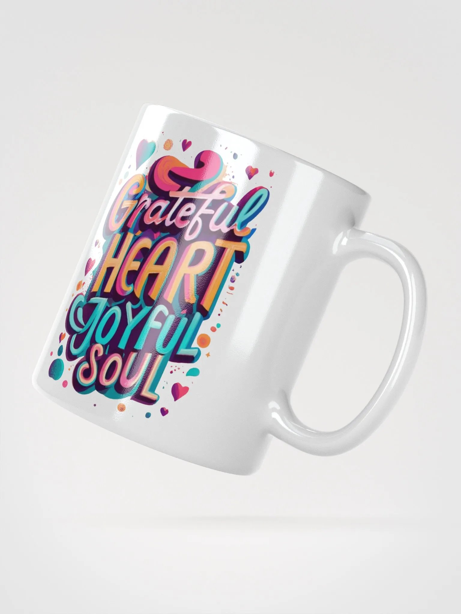 "Colorful Hearts Ceramic Mug product image (3)