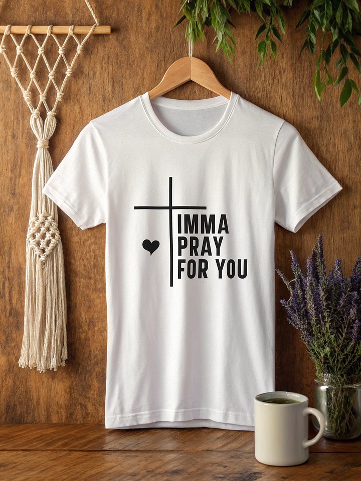 Imma Pray For You Women White T-Shirt product image (2)