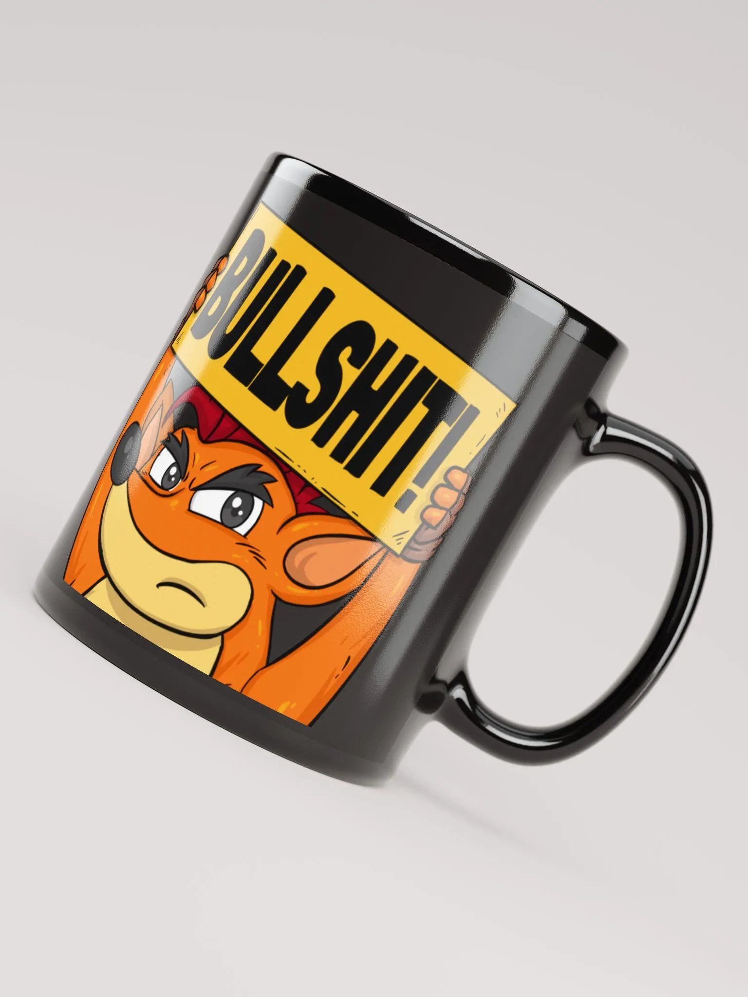 Bullsh*t Emote Black Mug product image (4)