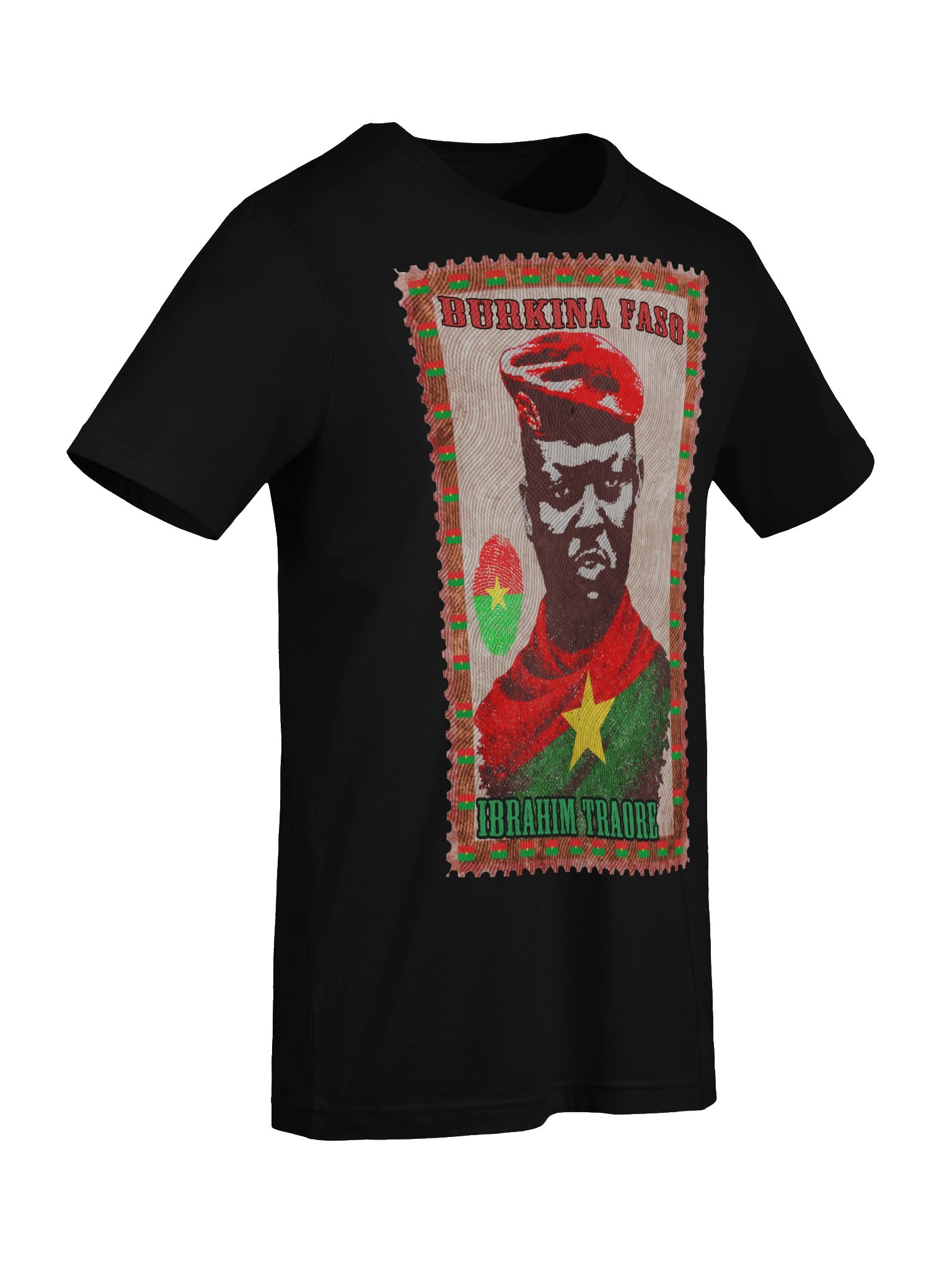 Ibrahim Traoré Vintage Postage Stamp Tee | Burkina Faso product image (6)