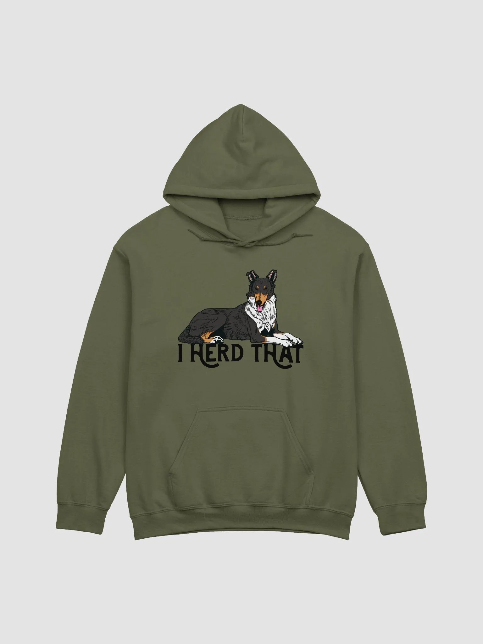 I Herd That Hooded Sweatshirt of a Smooth Collie (Tricolor) | Funny Hoodie for Herding Dog Paw-rents product image (1)
