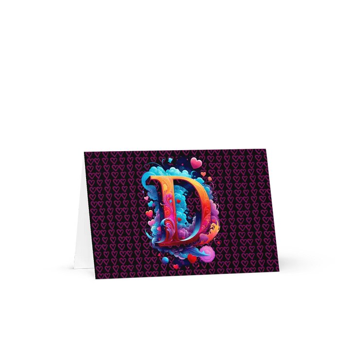 Valentine’s Monogram Letter D(3) Card product image (1)
