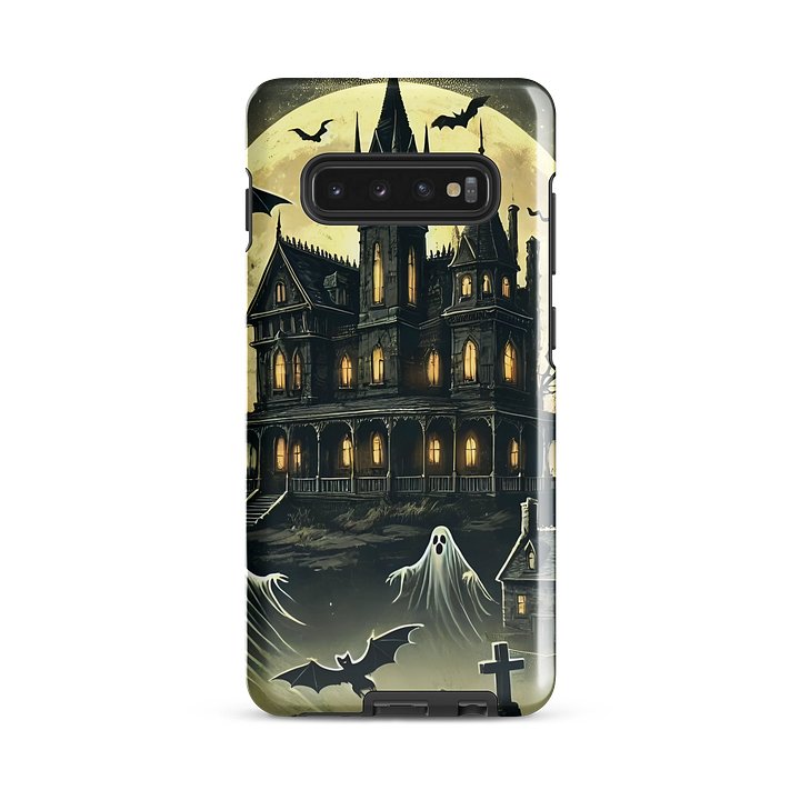 Haunted Mansion Samsung Tough Case - Gothic House with Ghosts Design product image (1)