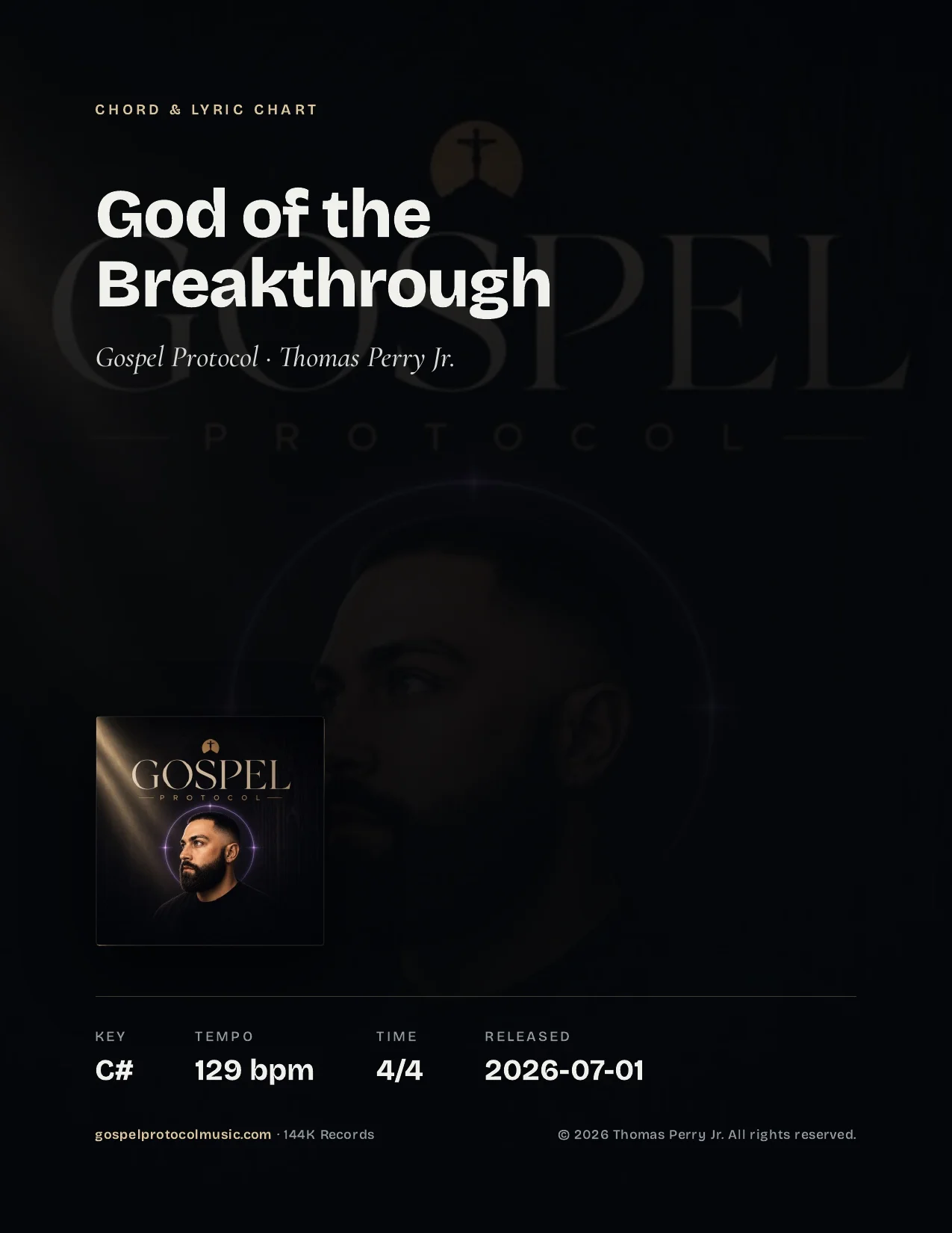God of the Breakthrough — Chord & Lyric Chart product image (1)