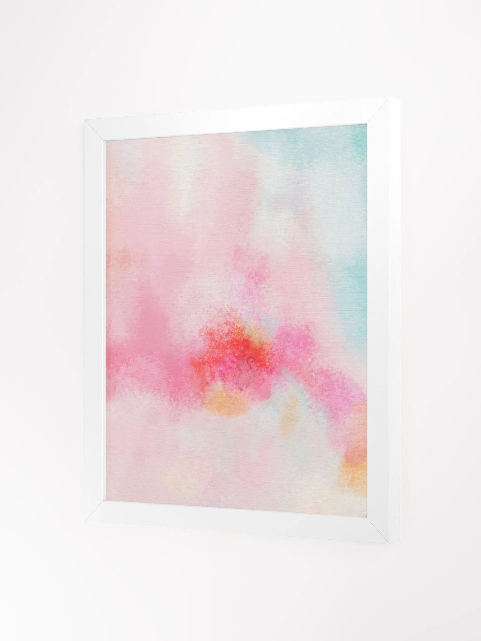 Pink, red and teal abstract painting print product image (43)