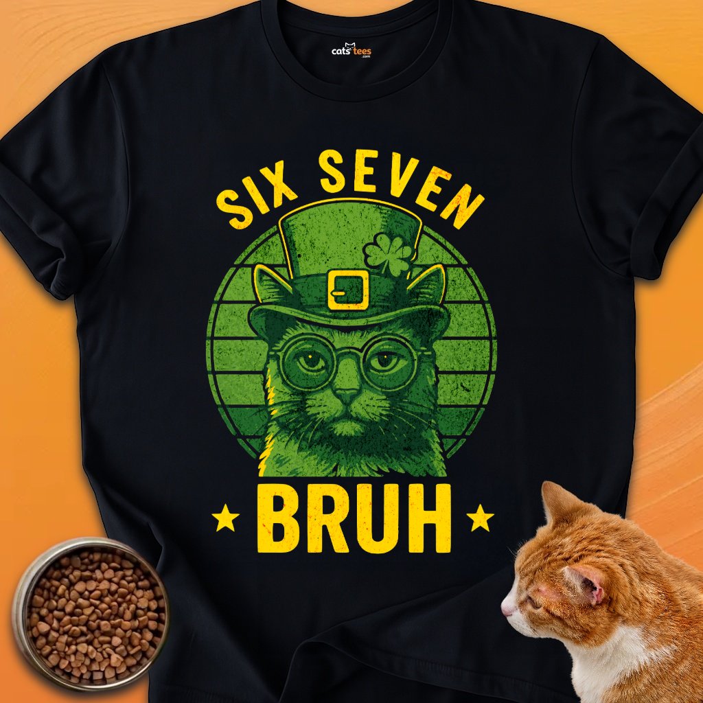 Six Seven Bruh Cat St Patricks Day product image (1)