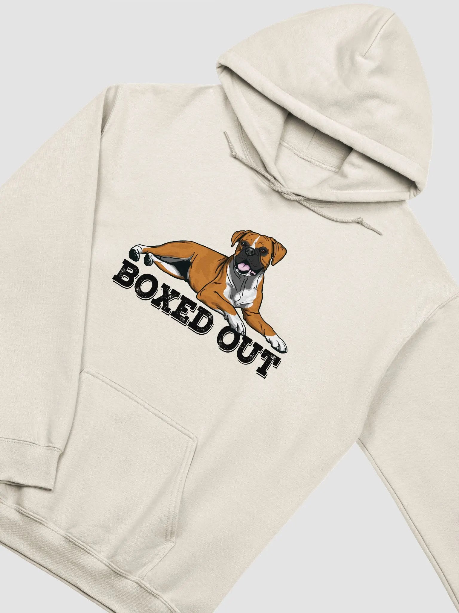 Boxed Out Hooded Sweatshirt of a Boxer Dog | Funny Hoodie for Boxer Paw-rents product image (5)