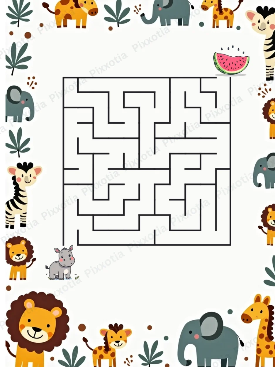 Maze Book for Kids PDF | Medium Level Mazes | Level 2 Printable product image (4)