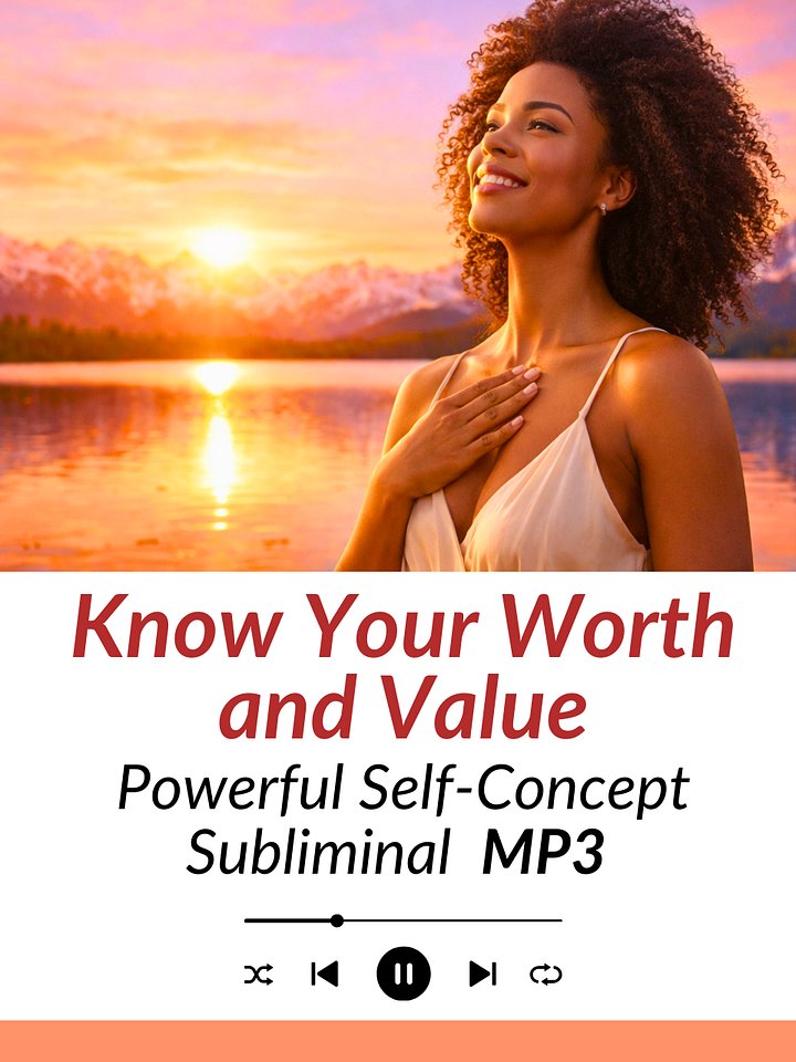 Self-Concept & Self-Image Subliminal Affirmations — Know Your Worth and Value | MP3 Download product image (1)