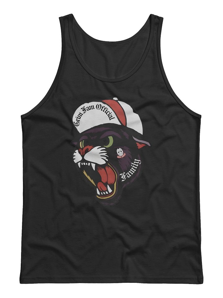GRIMFAM WILD CAT TAT ART STREATWEAR – MASK & CREED BACK - TANKTOP/SINGLET #1 product image (6)