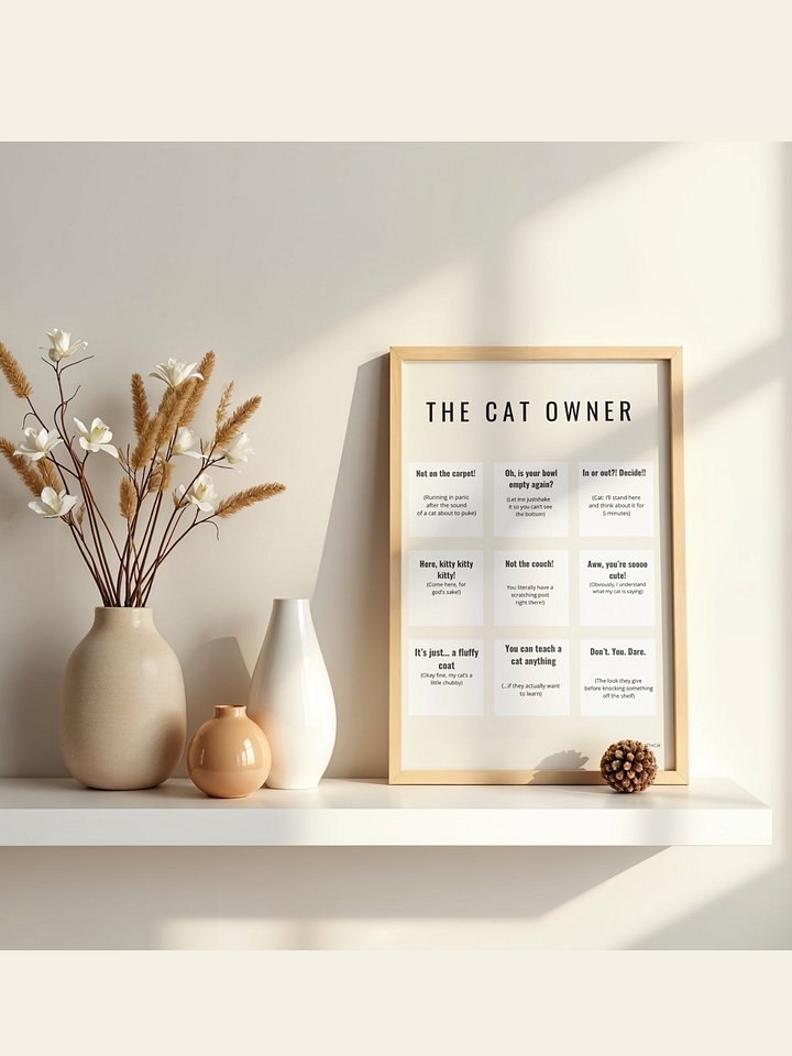 The “Every Cat Owner” Poster (Printable A4 & A3 Wall Art) product image (1)