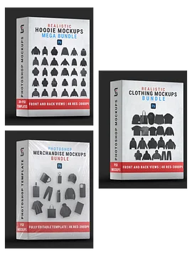 PSD Clothing Mockups MEGA BUNDLE