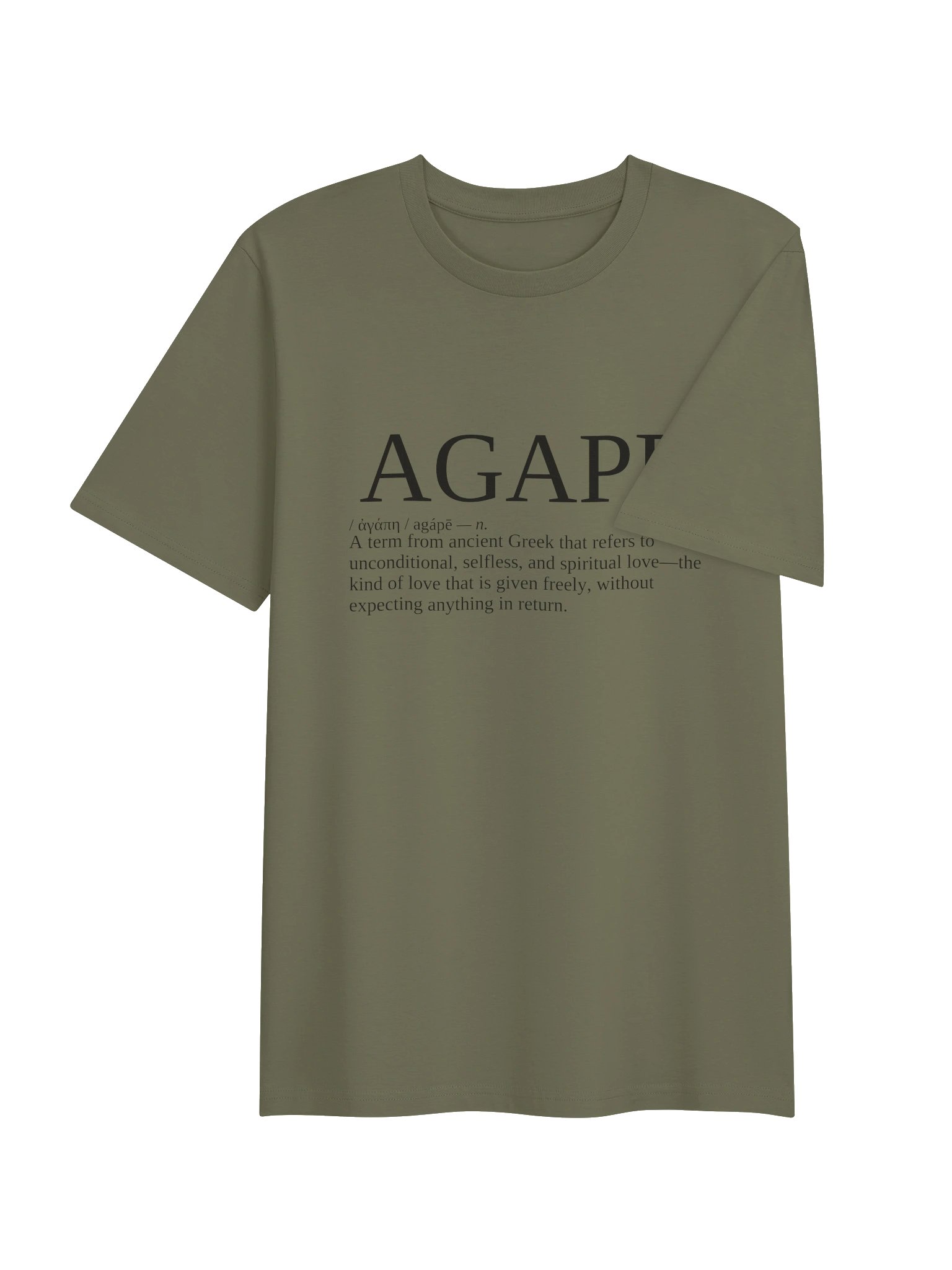 AGAPE — The love that keeps no score · Unisex Organic Ribbed Neck T-Shirt product image (16)