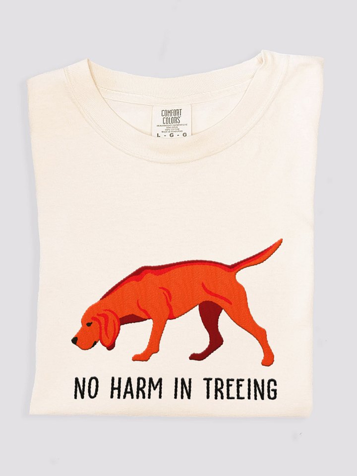 No Harm in Treeing T-Shirt(Embroidered) of a Redbone Coonhound product image (1)