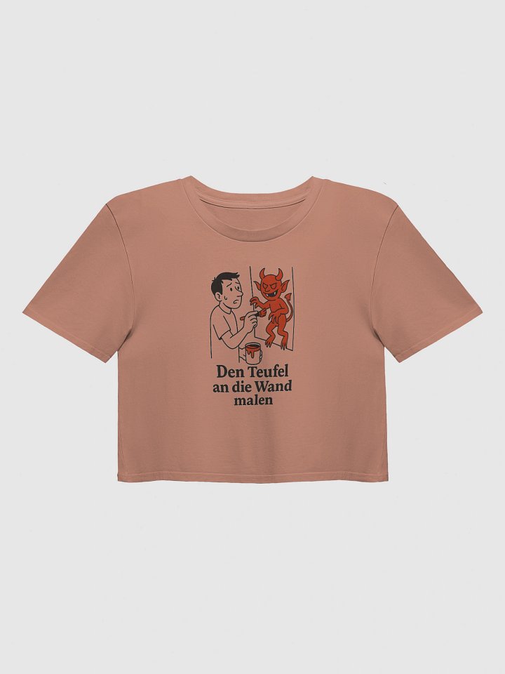 Den Teufel an die Wand malen To paint the devil on the wall crop top by dark alphabet product image (1)