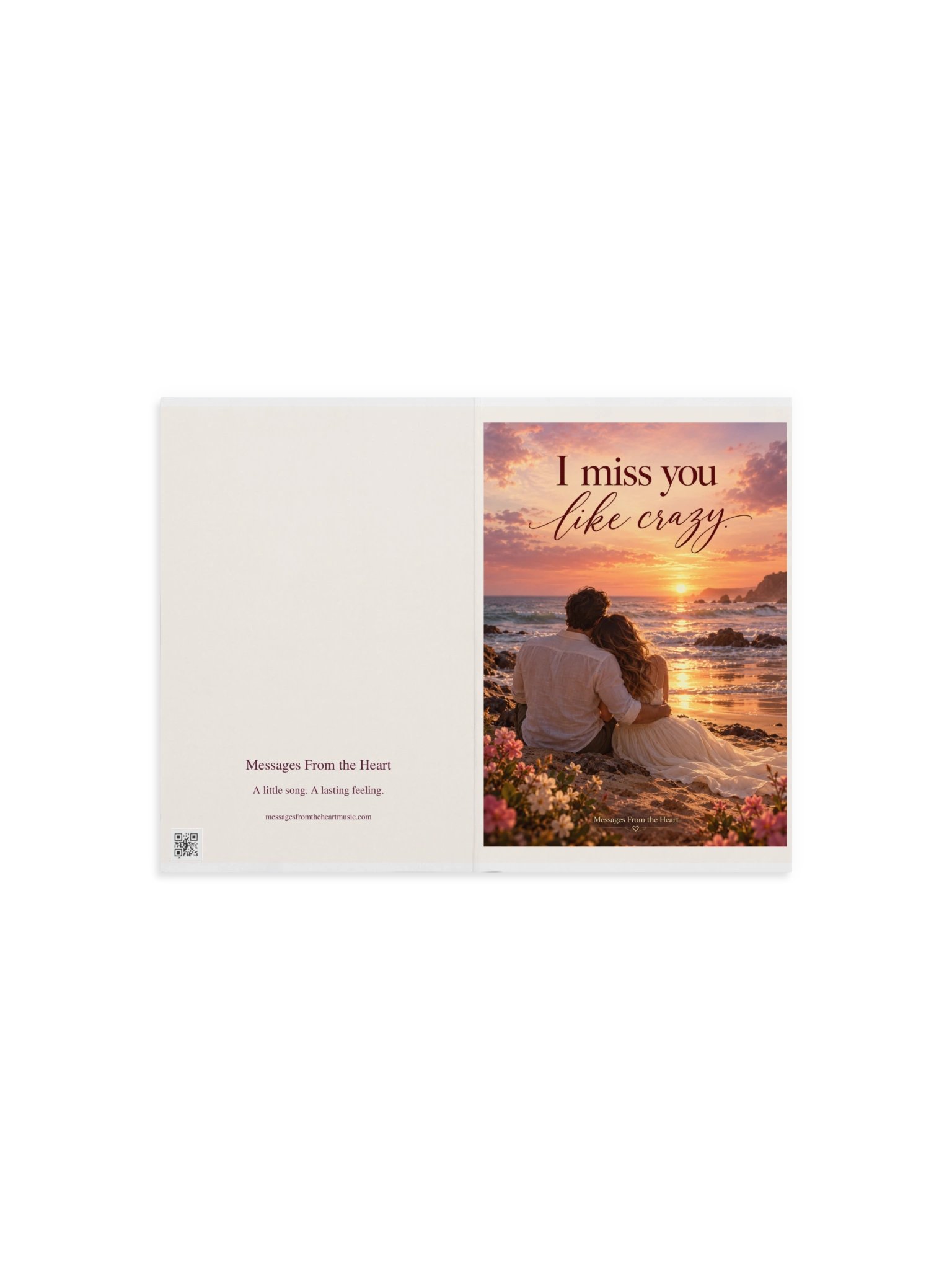 I Miss You Like Crazy — Physical QR Greeting Card product image (3)