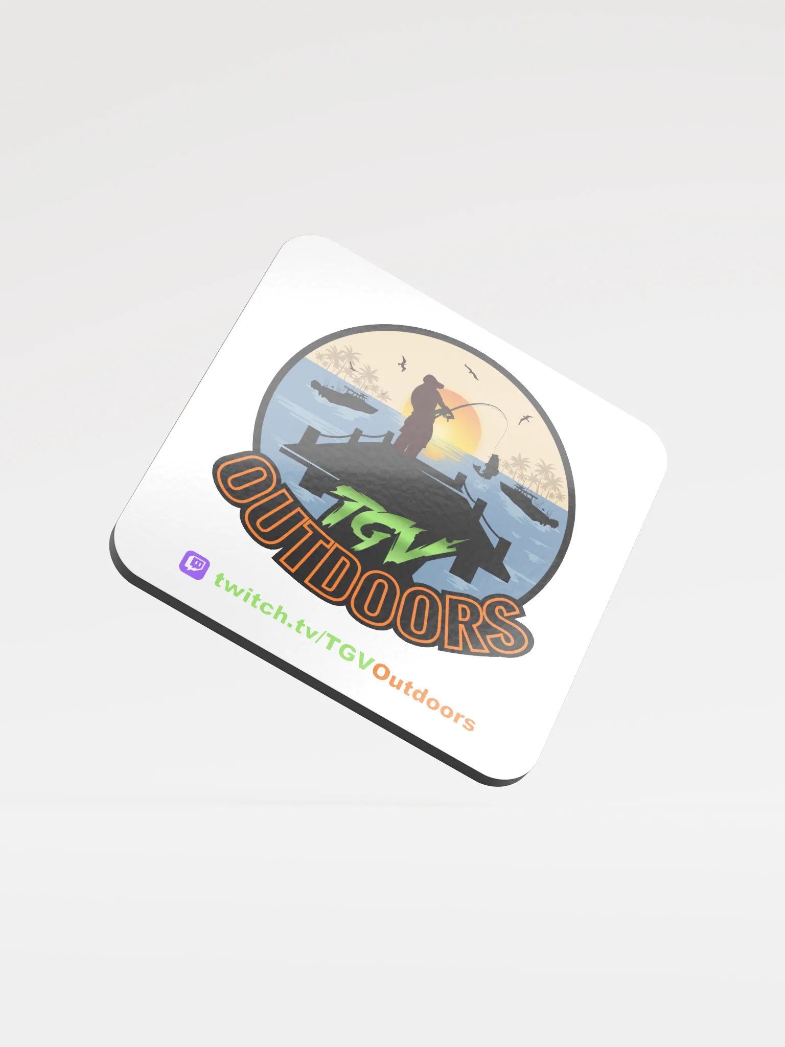 Sunset Fishing Cork Coaster product image (1)