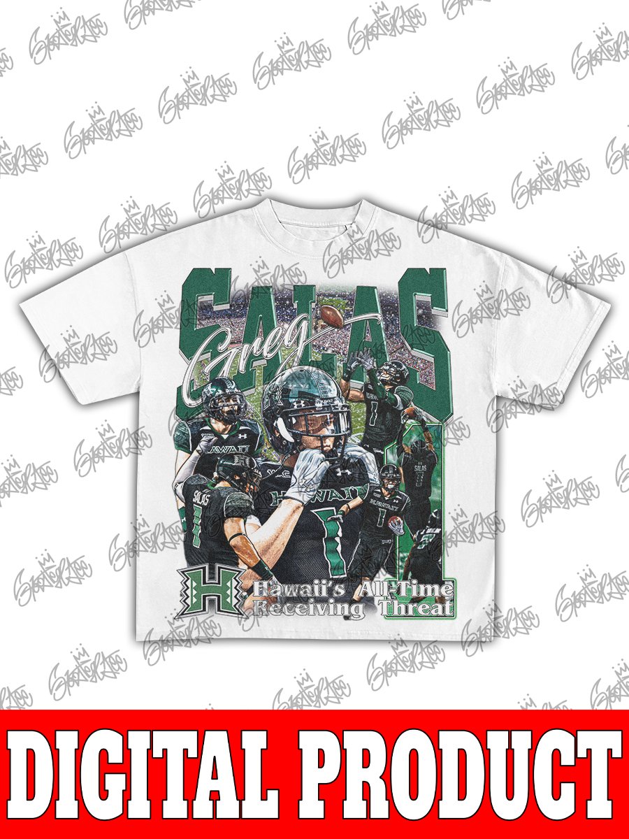 Greg Salas Hawaii Rainbow Warriors College Football Vintage Bootleg Graphic product image (2)