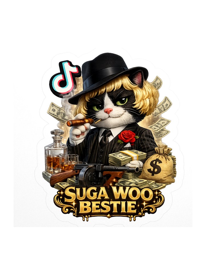 ''Suga Woo Bestie Mafia'' Kiss Cut Stickers product image (1)