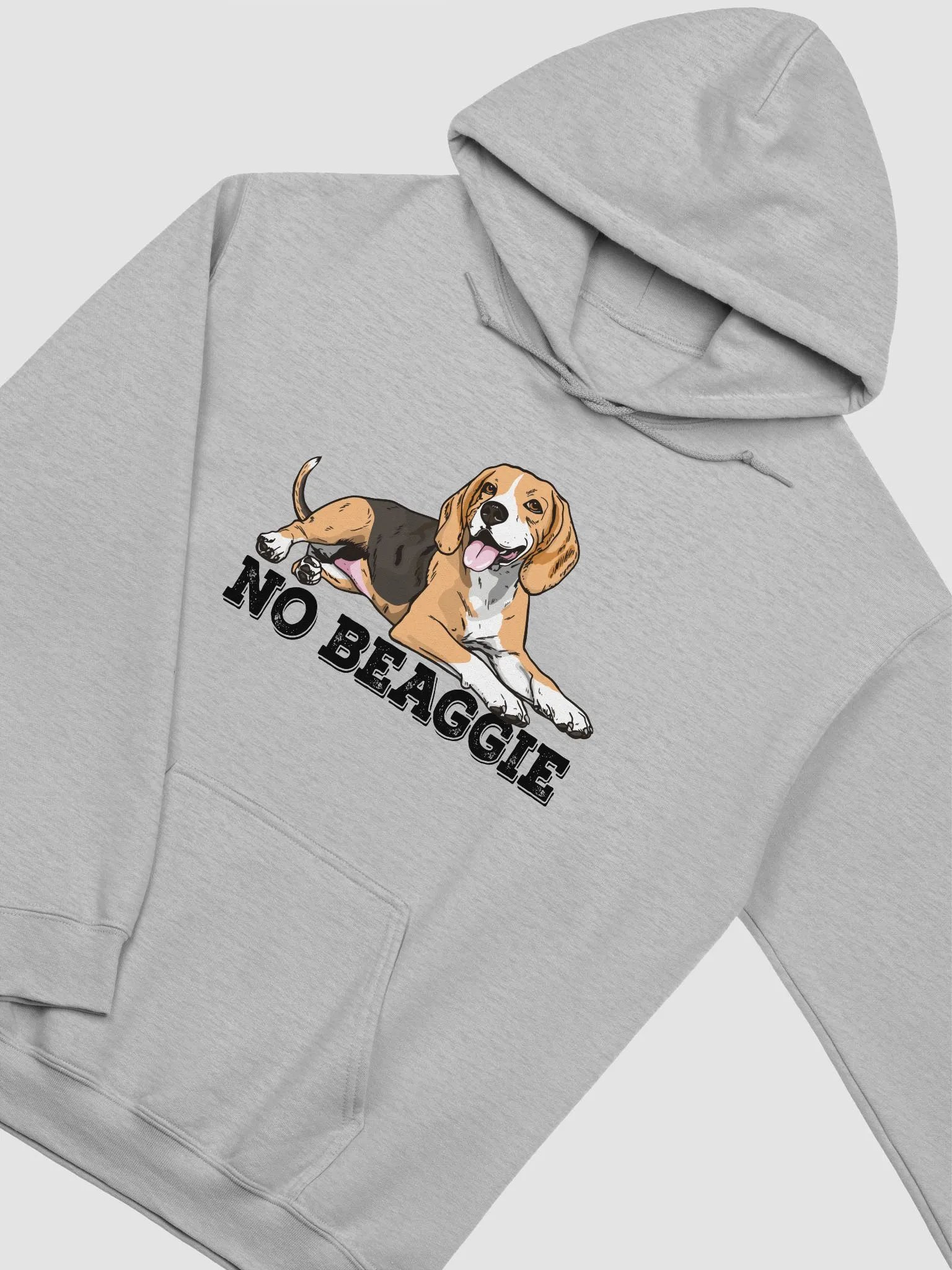 No Beaggie Hooded Sweatshirt of a Beagle(Tricolor) | Funny Hoodie for Beagle Paw-rents product image (5)