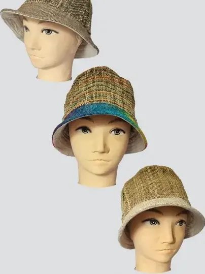Hemp Bucket Hat with Solid Brim product image (1)