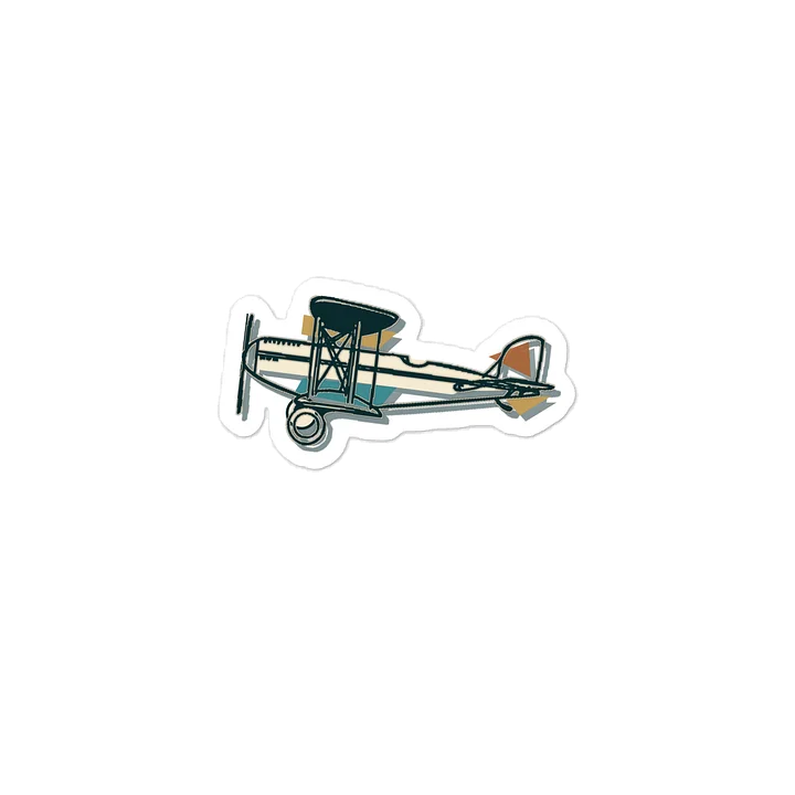 Blue-Grey-Biplane Sticker product image (2)