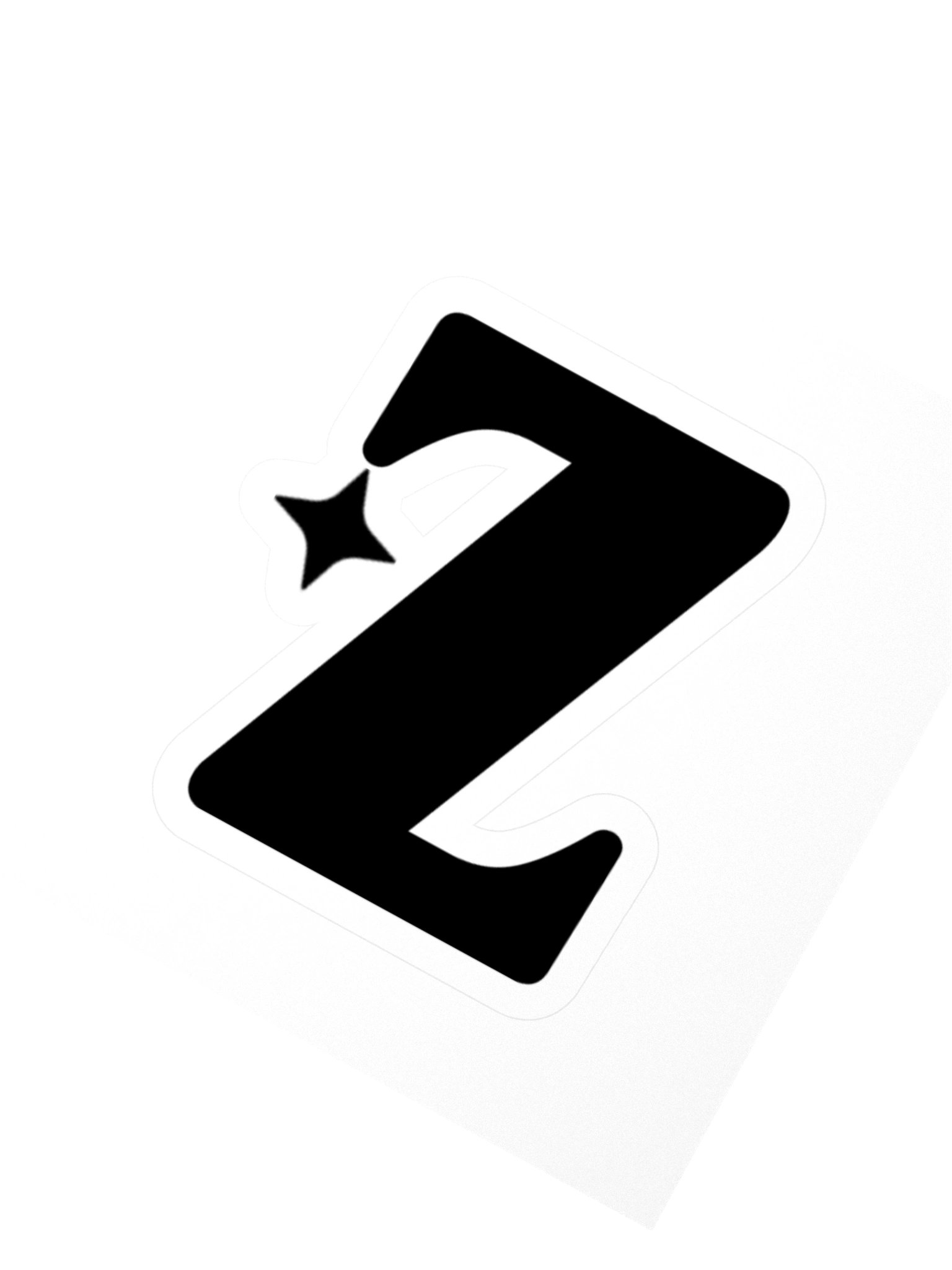 Minimal Black Kiss Cut Z-logo Stickers product image (4)