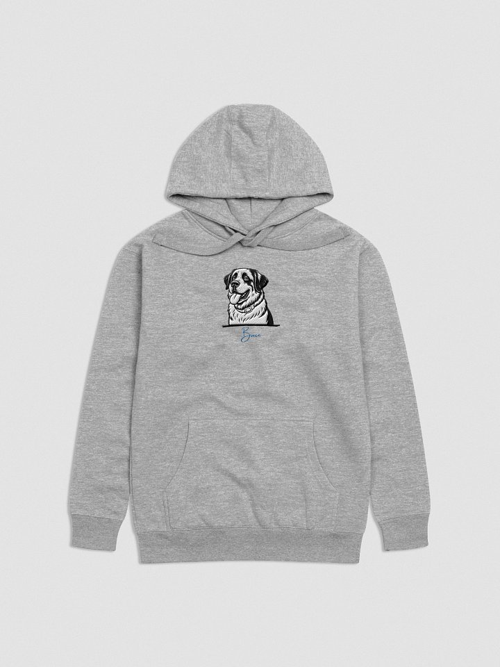 YOUR BEST FRIEND! / HOODIE WITH PERSONALIZED NAME / EMBROIDERED BLACK & WHITE product image (2)