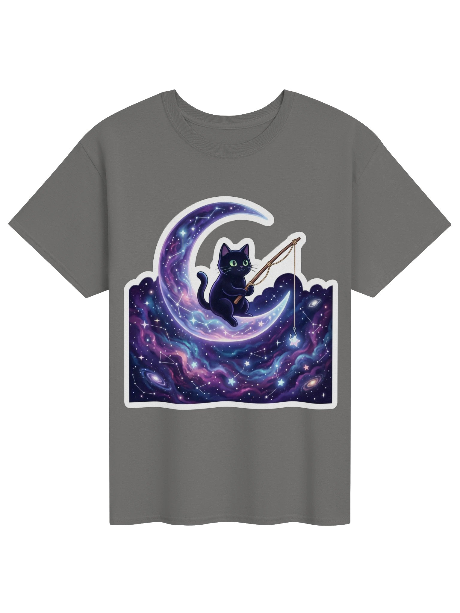 Moon Fishing Cat Tee product image (1)