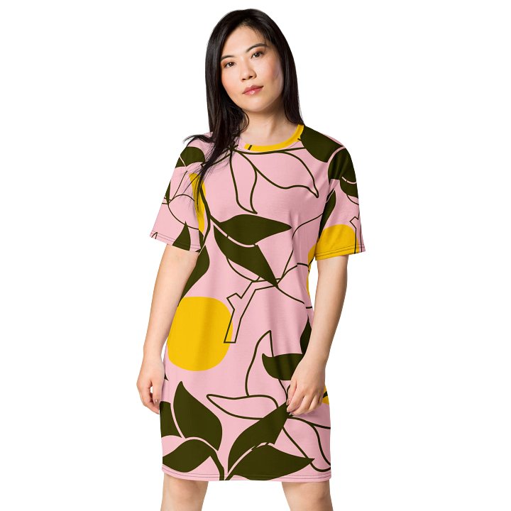 Graphic Leaves All-Over T-Shirt Dress product image (1)
