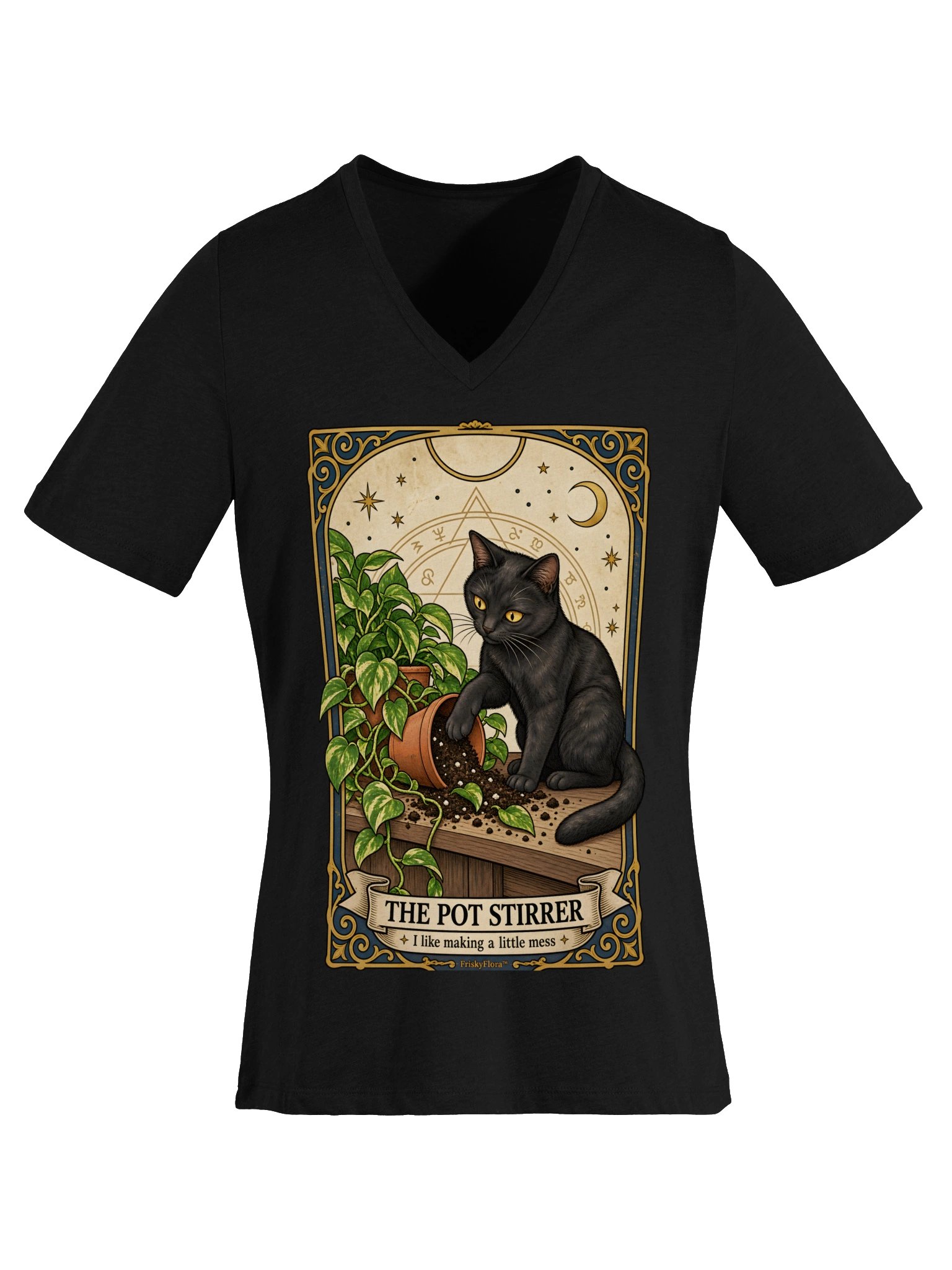 The Pot Stirrer Cat V-Neck Tee product image (3)