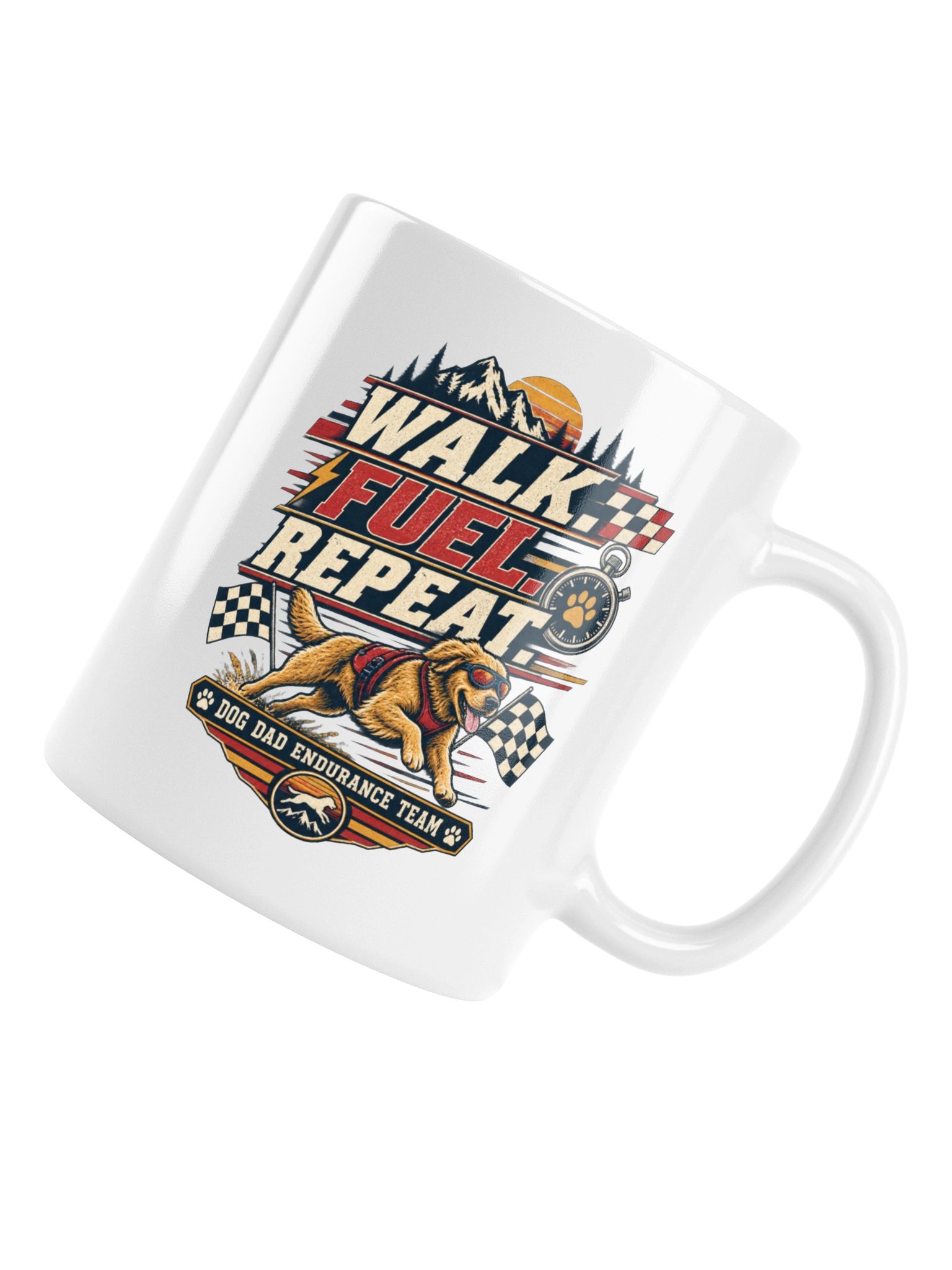 Walk Fuel Repeat Mug | Dog Dad Endurance Team Coffee Mug product image (18)