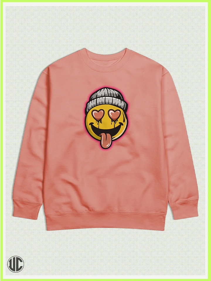 UnkoCon – No Filter Smiley Graphic Crew Neck Sweatshirt product image (1)