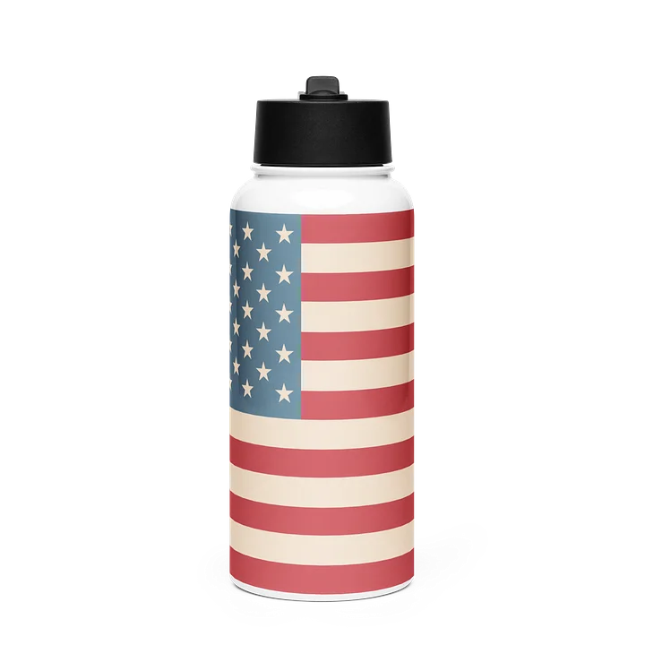 Vintage American Flag Stainless Steel Water Bottle product image (1)