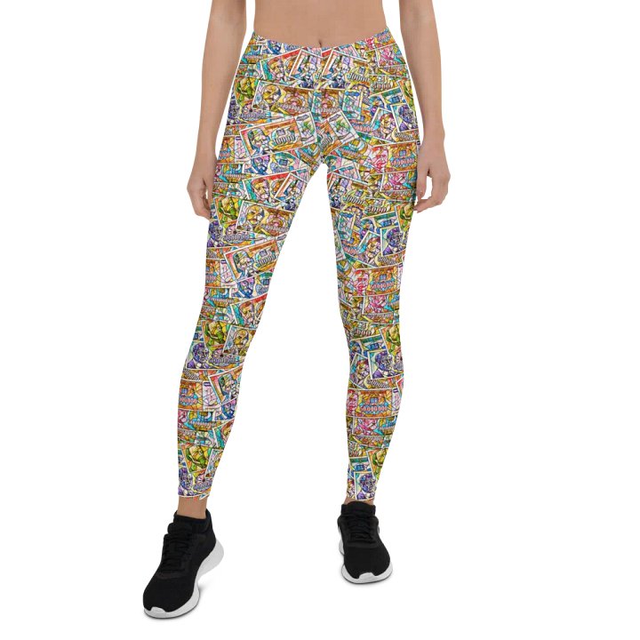 Jugoslovenski inflatorni dinar 1993 (Kolaž/mozaik) All-Over Print Leggings product image (1)