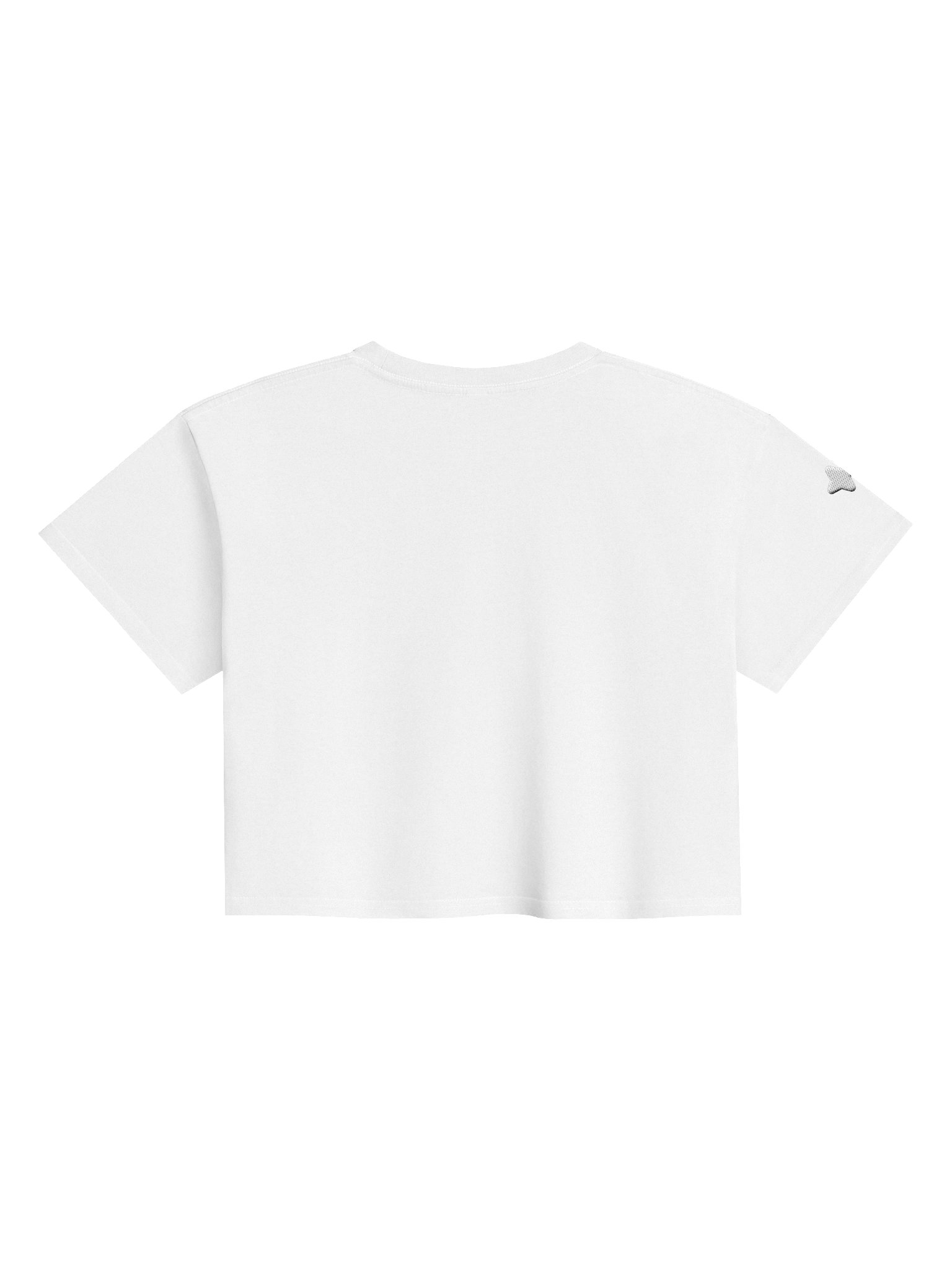 [embroidered] bee logo cropped tee - white product image (2)