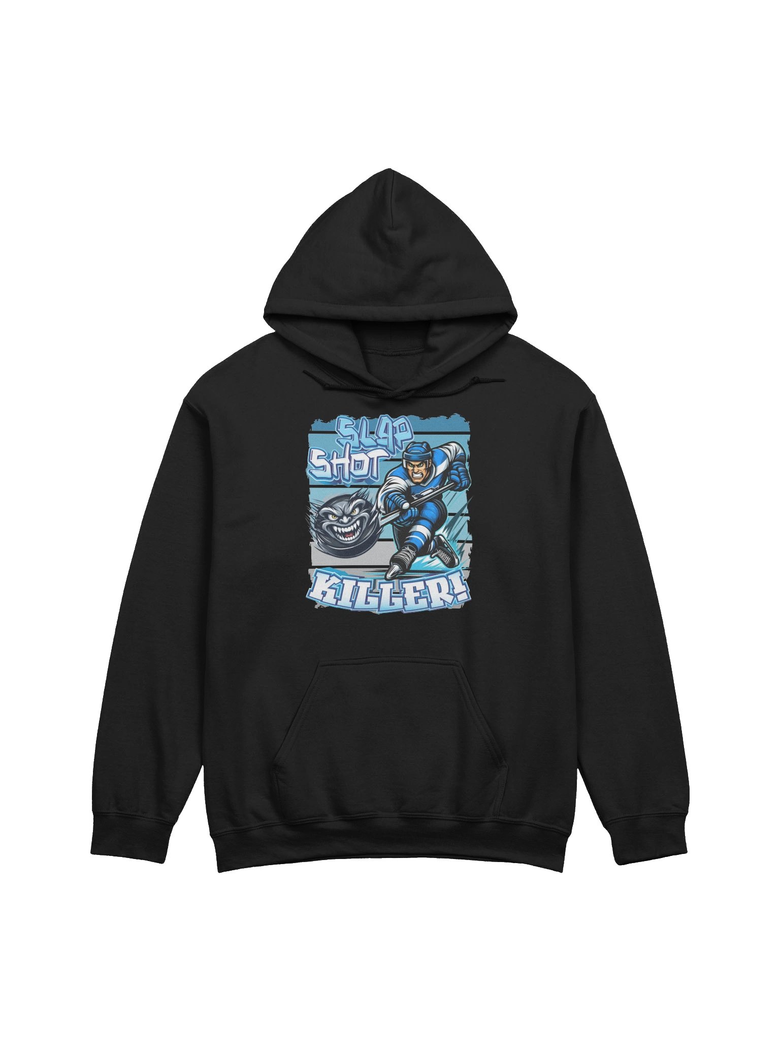 Slap Shot Killer – Powerful Hockey Action Design Hoodie product image (3)