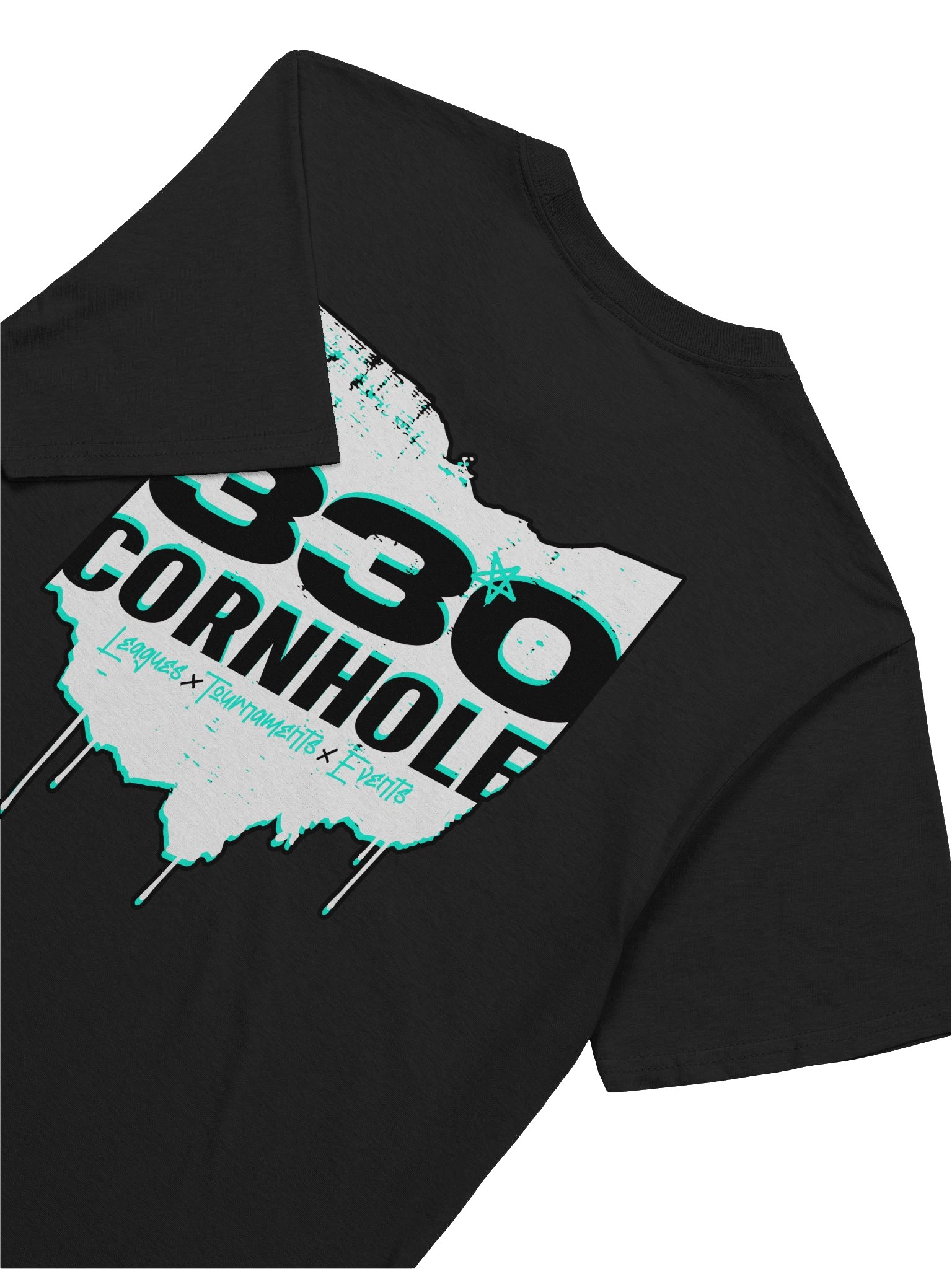 Gildan Softstyle 330 Cornhole Grunge State Outline T-Shirt - Back Logo product image (8)
