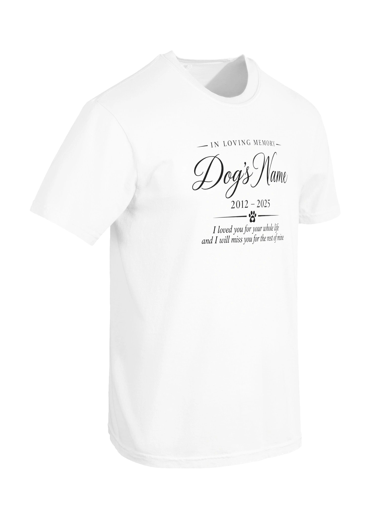 Personalized In Loving Memory Dog Memorial Tee product image (55)