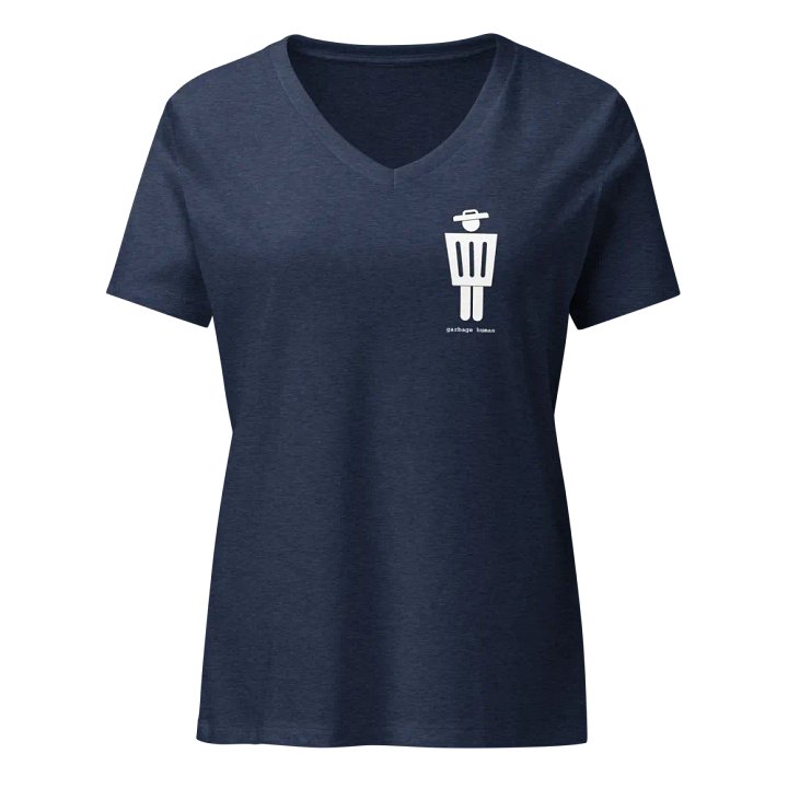 Garbage Human Navy Blue V-neck Tee product image (1)