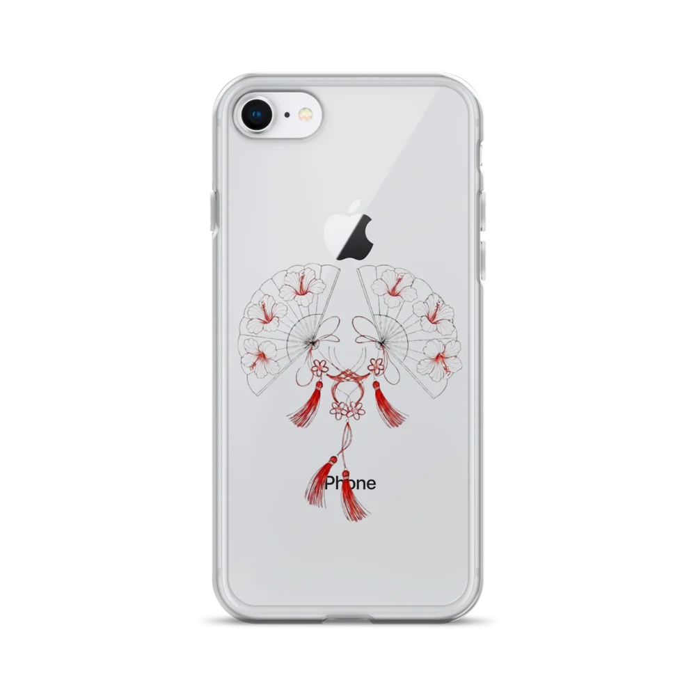Fan Motif Floral Clear iPhone Case product image (28)