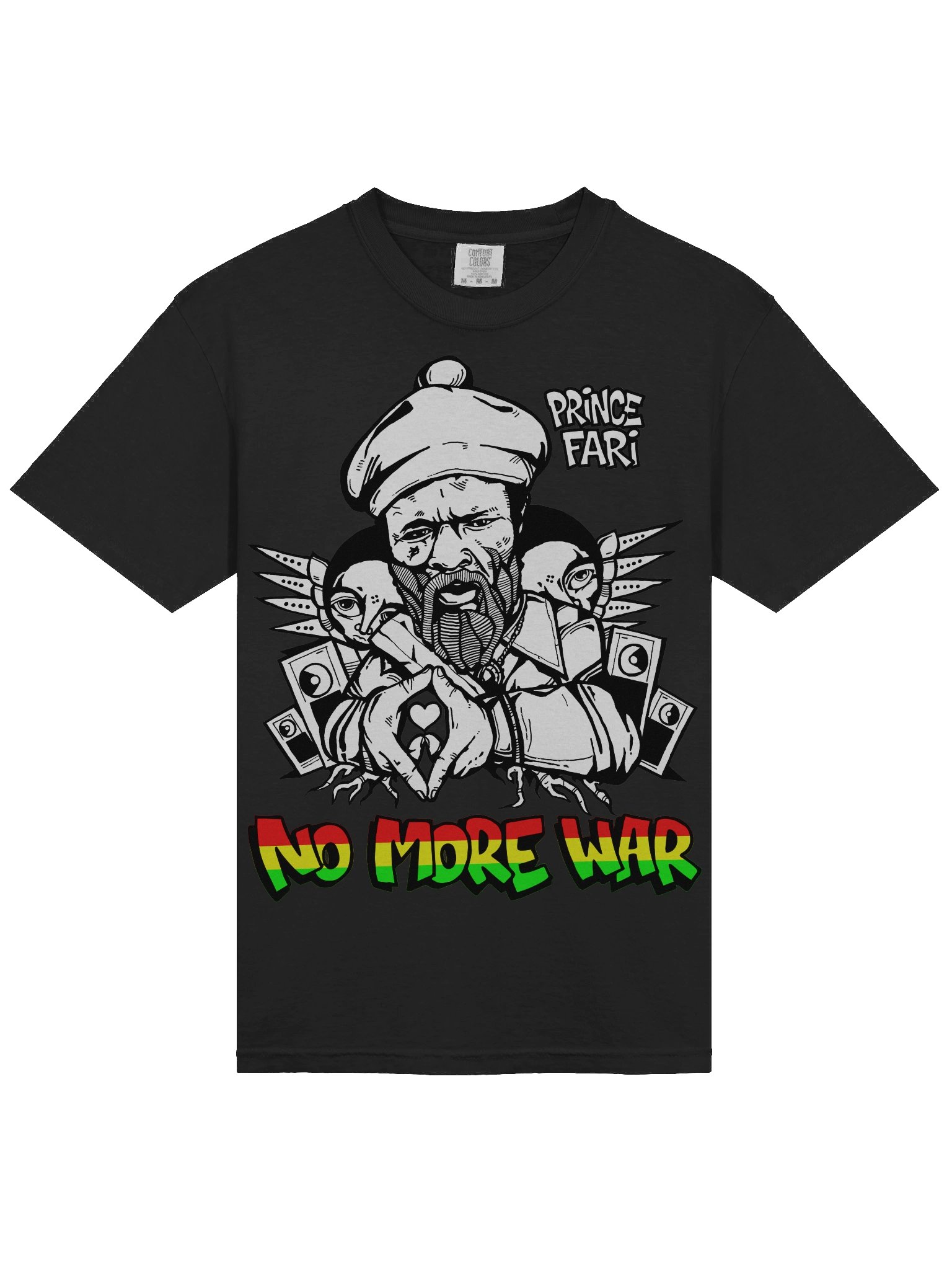 Prince Far I T-Shirt by RasTerms37 (Grey / Red Gold Green / Premium) product image (2)